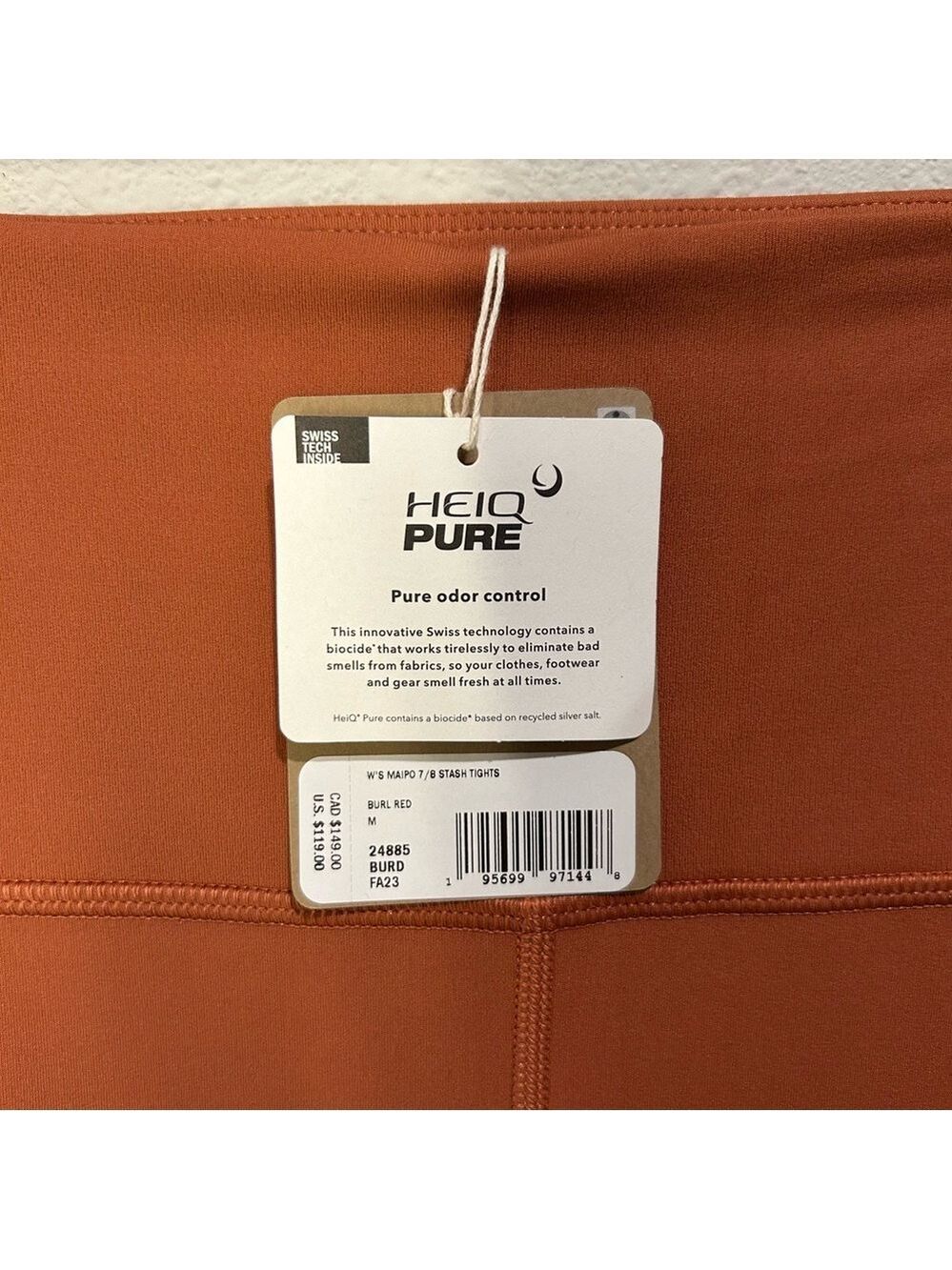 Patagonia W's Maipo 7/8 Stash Tights Burl Red Size Medium NWT - Picture 4 of 5